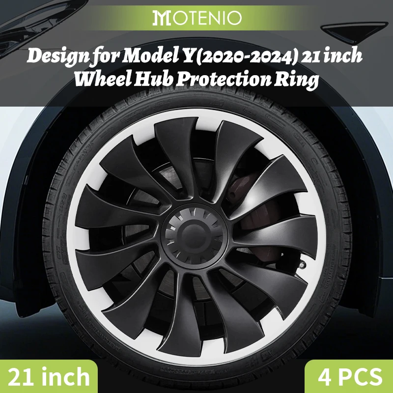 Model Y 2020-2024 Wheel Protector Design for Tesla Rim Protector 21 inch 4PCS Wheel Protector ABS Rim Protection Accessories