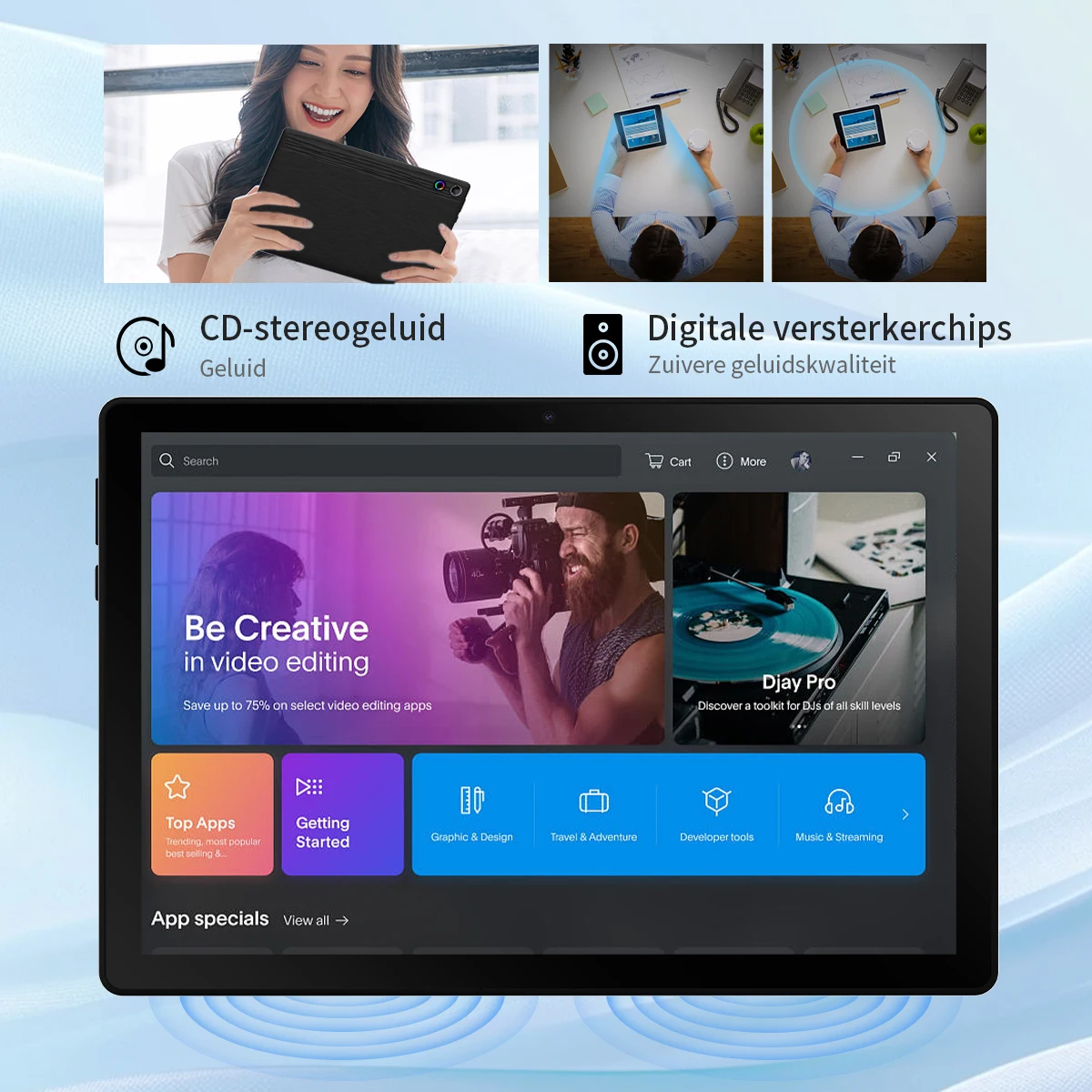 2026 Newest Android 15 Tablet 10 Inch 20GB+64GB Expandable 1TB WidevineL1 GMS 5000mAh Stylus Keyboard Mouse Headphones Case Set