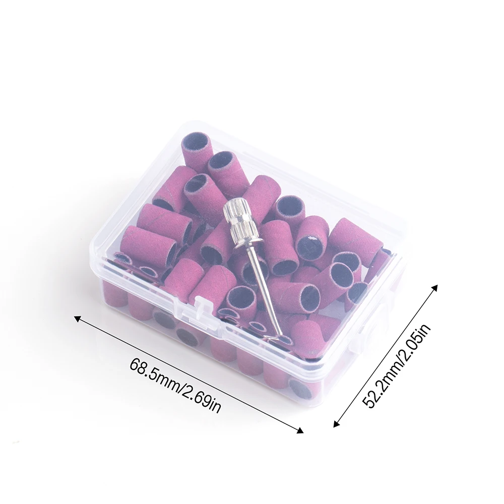 TP 50pcs 샌딩 밴드 네일 드릴 비트 풋 케어 폴리싱 매니큐어 젤 폴리쉬 리무버 교체 도구