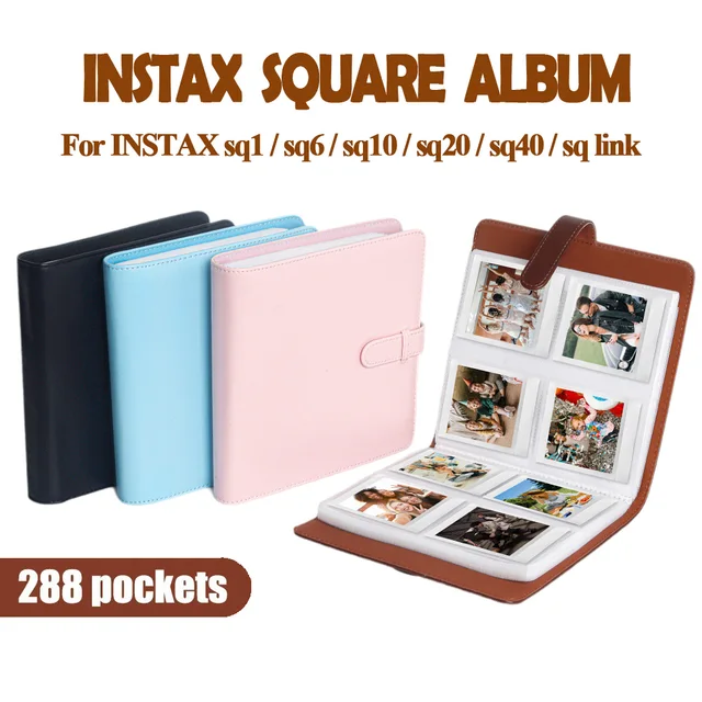 1 pc, 288 poches Album Photo pour Instax Square SQ1/SQ6/SQ10/SQ20/SQ40 appareil Photo Kodak Mini 3 carré, Mini Shot 3 carré 1