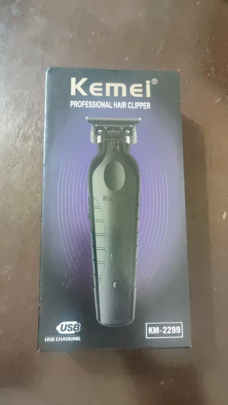 Kemei 2299 barbeiro aparador de cabelo sem fio 0mm zero lacunas escultura clipper detalhe profissional máquina corte acabamento elétrico photo review