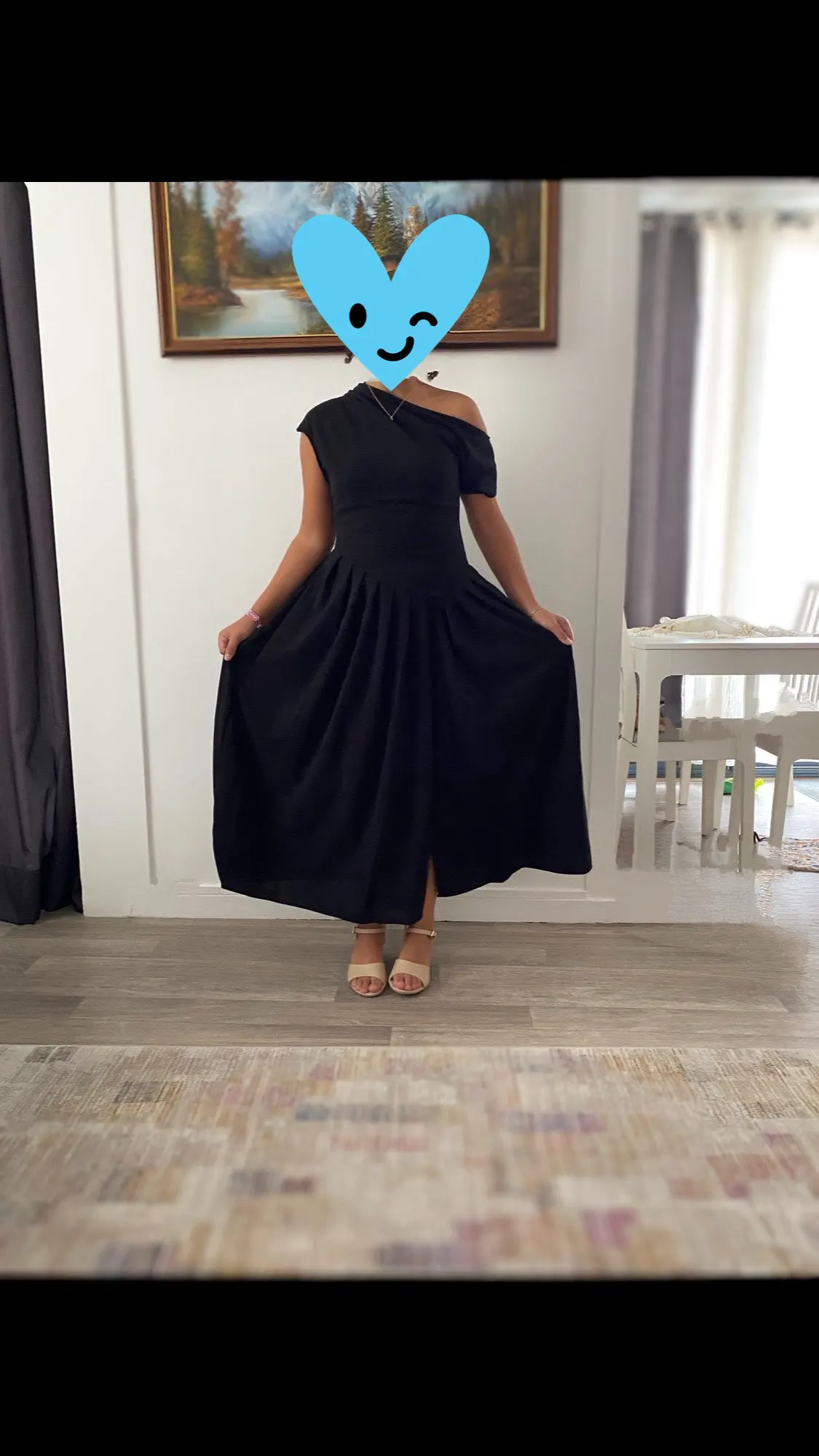 Elegant Pleated Midi Dress For Women Fashion Street Short Sleeve Patchwork Long Dress Casual Office Lady Irregular Neck Vestidos photo review