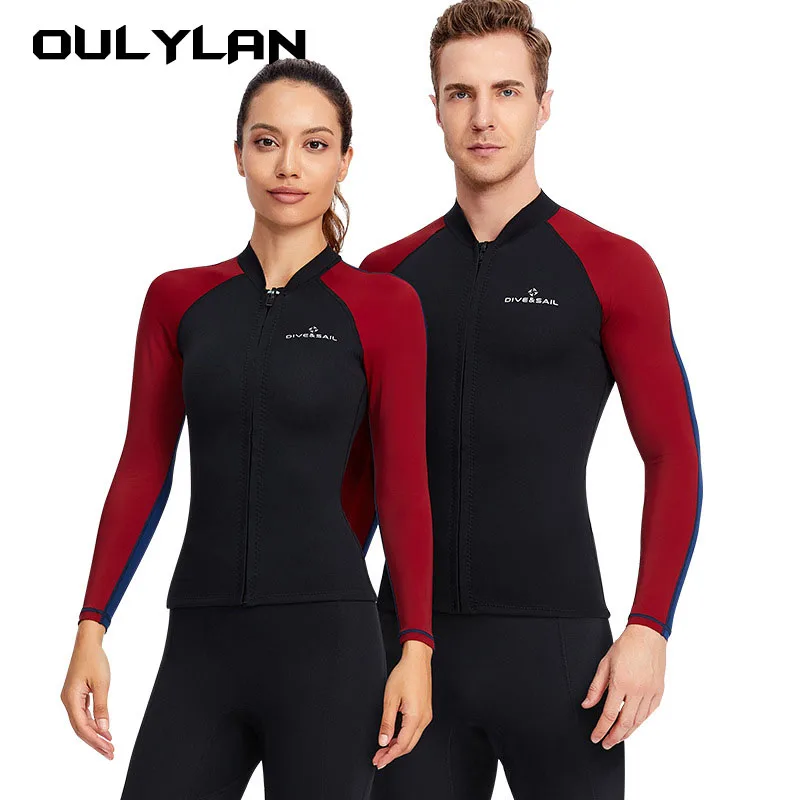

Oulylan Neoprene 1.5MM Men Women Wetsuit Jacket Scuba Diving Suit Surf Snorkeling Underwater Fishing Spearfishing Swimming