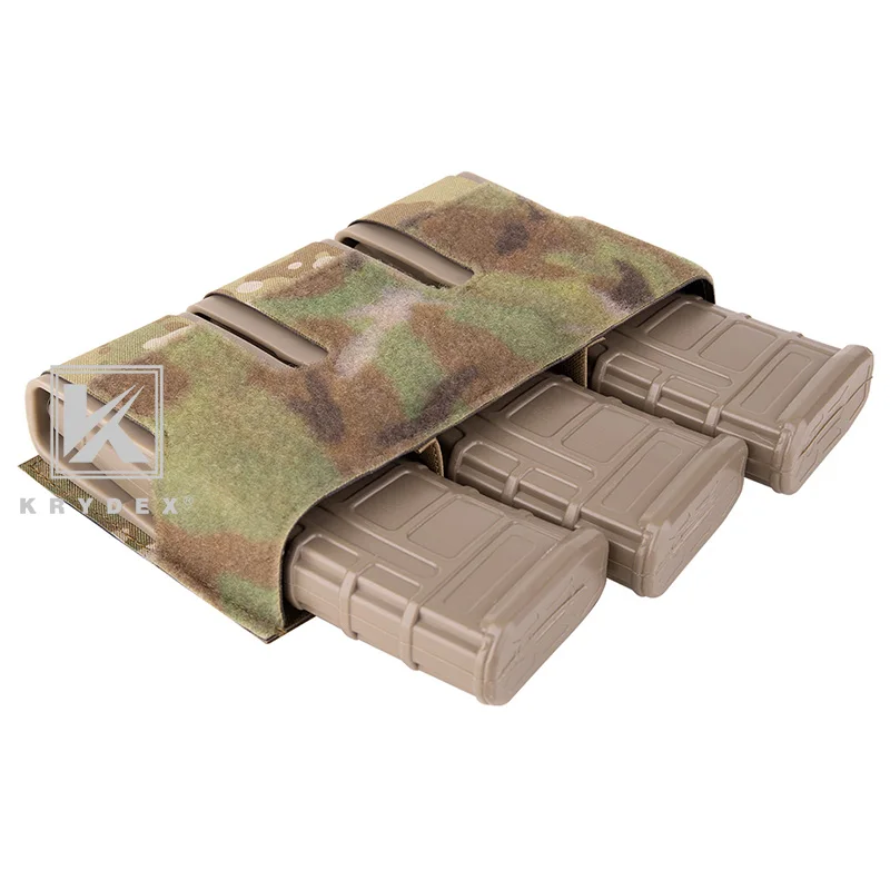 KRYDEX KTS Triple 5.56 Magazine Pouch M4 AR15 Mag Front Flap Hook and Loop Insert MP2 For FCPC FCSK JPC Hunting Vest Gear 4