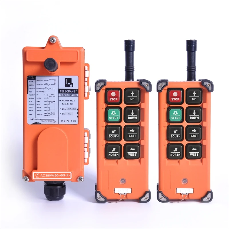 

Free Shipping telecrane F21-E1B Industrial Crane Wireless Radio RF Remote Control 2 Transmitter 1 Receiver for Truck Hoist Crane