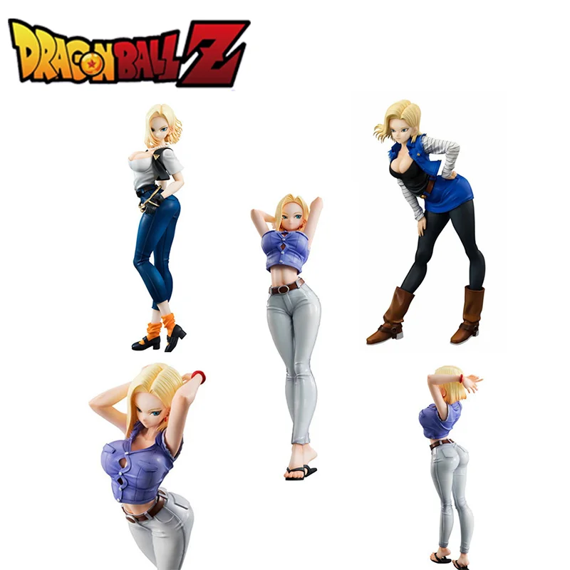22cm dragon ball z android 18 estatueta anime decoração modelo figura