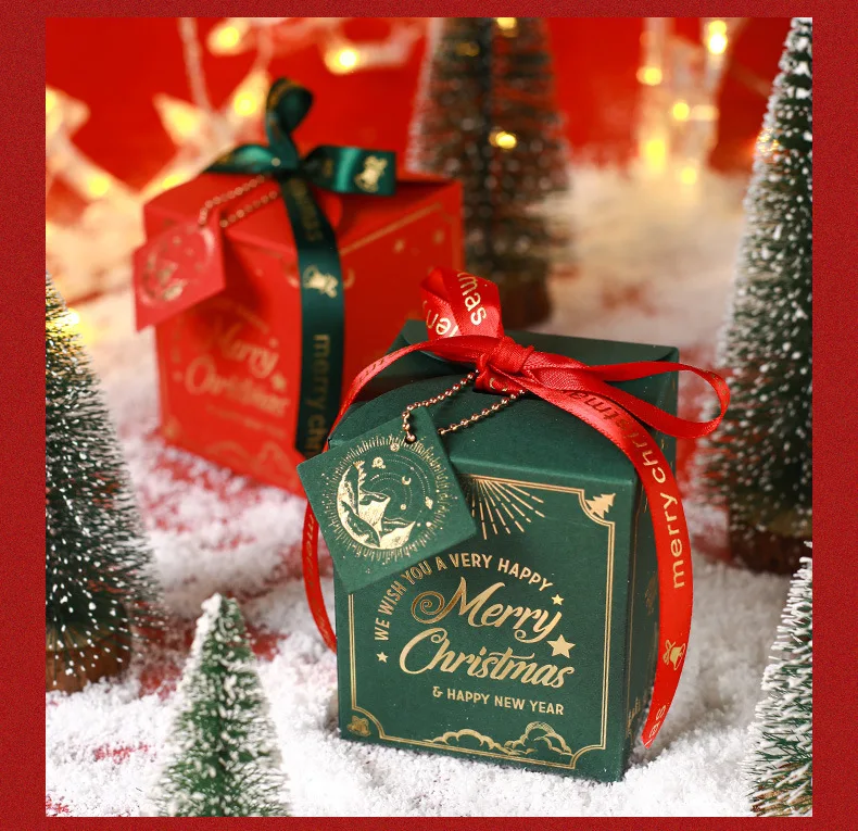 20PCS Christmas Eve Gift Packaging Boxes with Ribbon Bow – Elegant Hot Stamping Luxury ... - SKU GPB00902 - UGI Packaging
