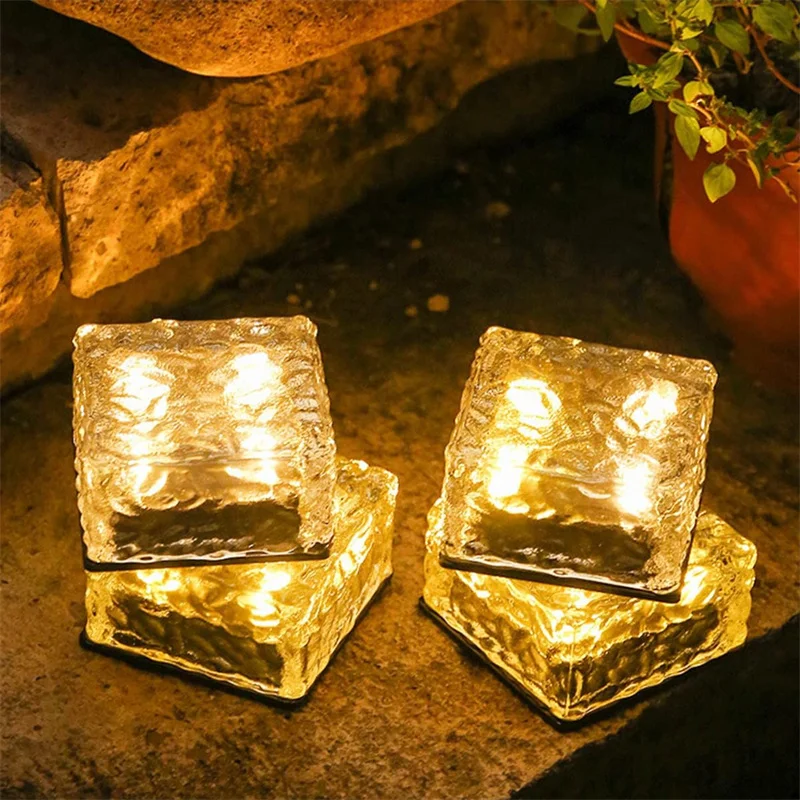 Description Picture 2 of itemSolar Brick Ice Cube Light Outdoor Garden Lights LED Sunlight  Waterproof Path Stair Step Solar Lamp Decor Lighting