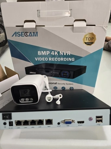 New 4K Security Camera System 8MP Audio Mic CCTV POE NVR AI Color Night Home Video Surveillance Camera Outdoor Set photo review