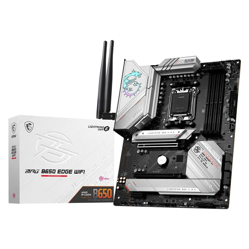 Nuova Scheda Madre Msi Mpg B650 Edge Wifi Am5 Amd B650 Sata 6 Gb/S Ddr5 Ryzen 7000 Atx
