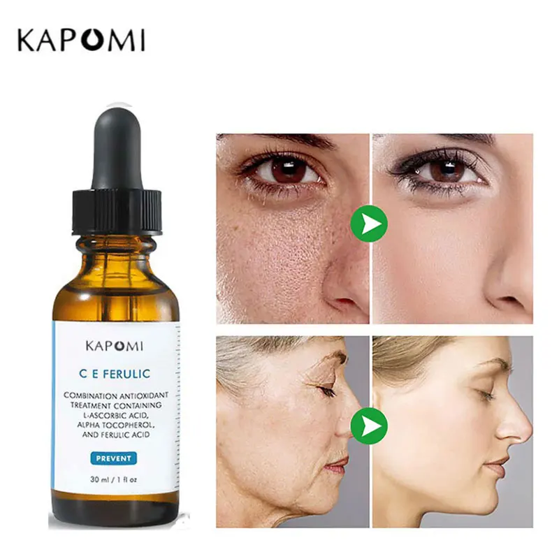 Kapomi Vitamin C E Original Liquid Anti Wrinkle Remove Dark Spots Essence Moisturizing Anti-Aging Whitening For Facial Skin Care