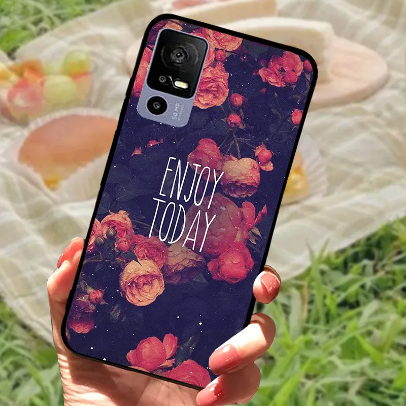 Sleek Black Shockproof Soft TPU Phone Case - Elegant Fashionable Protection