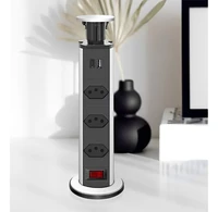Torre De Tomada Multiplug Embutir 3 Tomadas Bancada Retratil Mesa Usb Tipo-c 8691 - Imagem 4