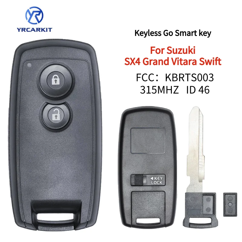 For Suzuki Swift SX4 Grand Vitara 315MHZ ID46 Chip HU133 blade KBRTS003 CMIT ID:2005DJ02332 Buttons Smart Remote Car Key Fob for suzuki swift sx4 grand vitara 315mhz id46 chip hu133 blade kbrts003 cmit id 2005dj02332 buttons smart remote car key fob