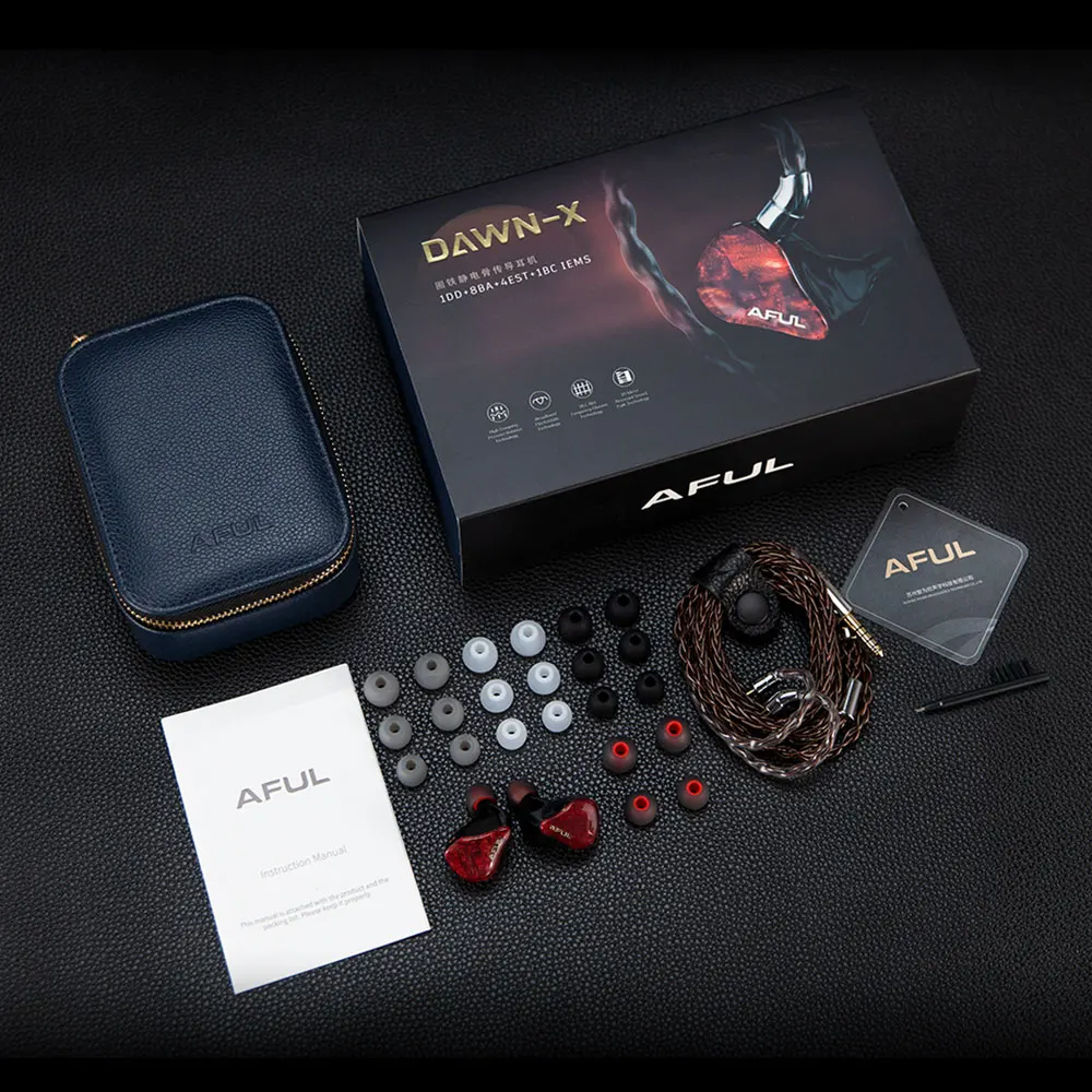 【美品】AFUL DAWN-X 有線イヤホン AFUL DAWN-X 1DD+8BA+4EST+1BC Drivers In-Ear Earphones 3D Micro