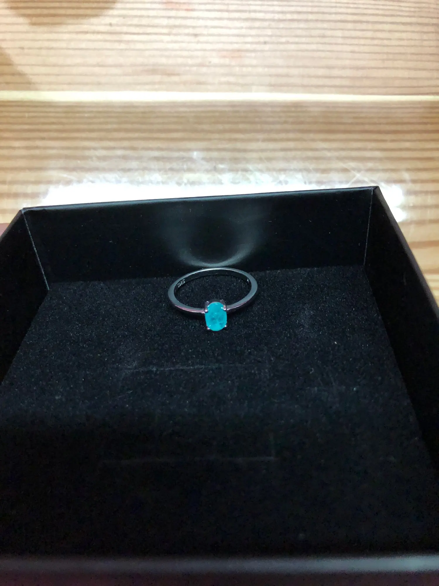 Silver tourmaline ring