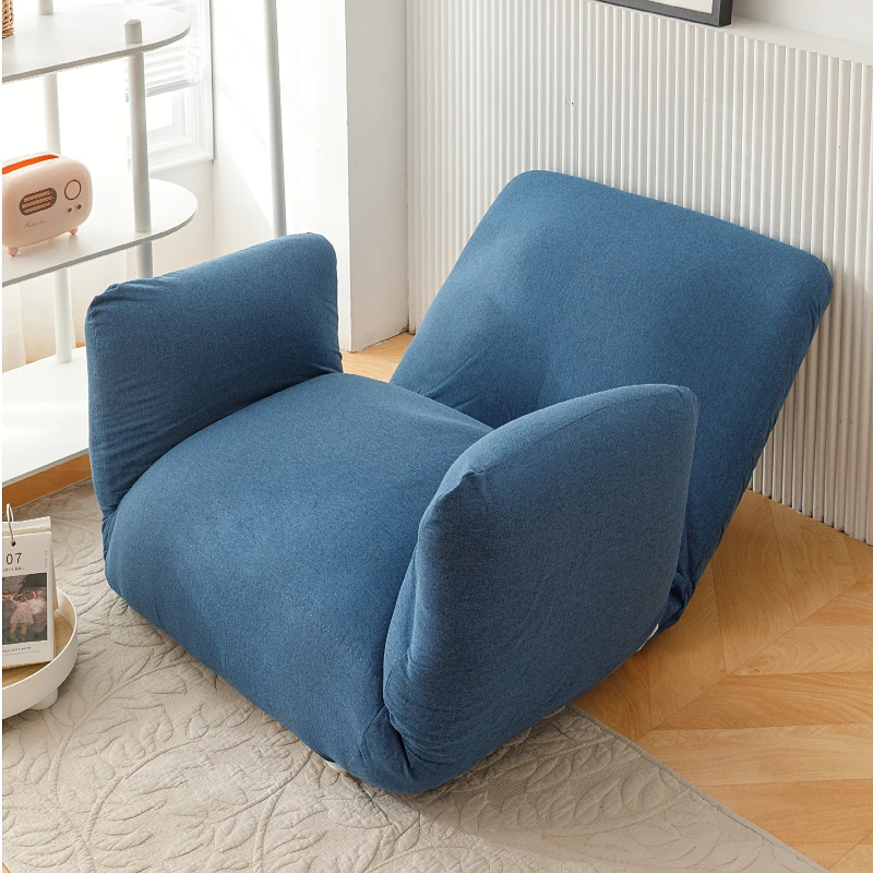 Japanese Furniture Fold Down Floor Chair Sofa Armchair Adjustable Backrest&Armrest Chair Ideal for Living Room, Bedroom, Dorm