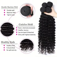 Vague Profonde Tissage Cheveux Humains 15A Non Traités Brésiliens 100% Cheveux Humains Pour Les Femmes 1/3/4 PCS Deep Wave Extensions Cheveux Bruts Livrasion 3 Jours France 5