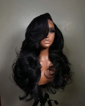 40Inch 200% Density 13x4 13x6 Body Wave Lace Front Wigs Human Hair Pre Plucked Human Hair Wigs For Women 1