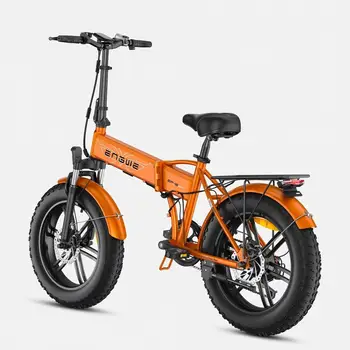 ENGWE EP-2 Boost 250W Bici elettrica 20 "Pneumatico grasso 55Nm Boost Power Bicicletta da montagna pieghevole Neve E-Bike Velocità massima 25MPH Display LCD da 4 pollici