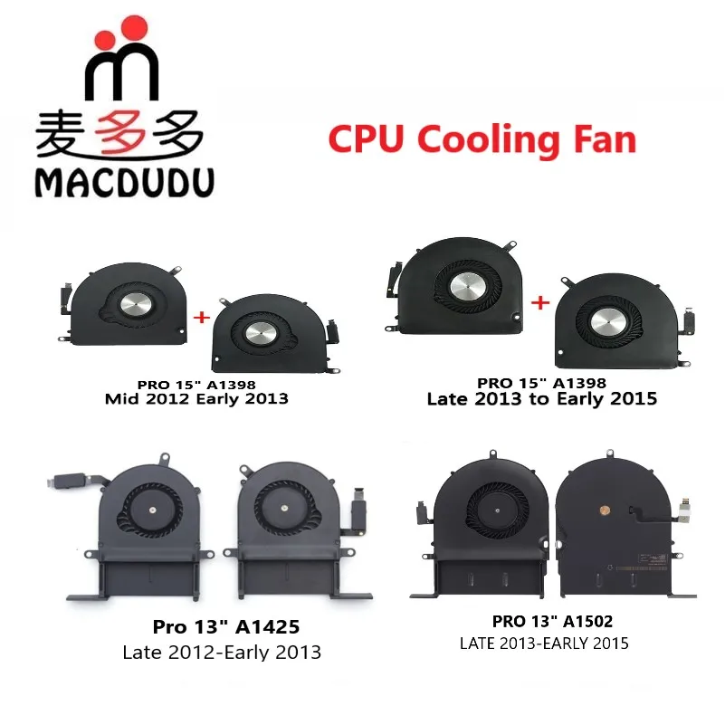 Ventola Di Raffreddamento Della Cpu Del Computer Portatile Per Macbook Pro Retina 15 "A1398 13" A1425 A1502 2012-2015 Anni 16 "A2141 Late 2019 Ventola