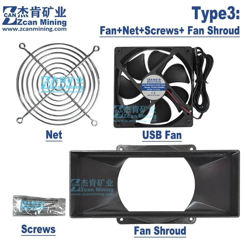 ICERIVER KAS KS0 PRO ULTRA Fan Ball Bearing 5V USB120x120x25mm