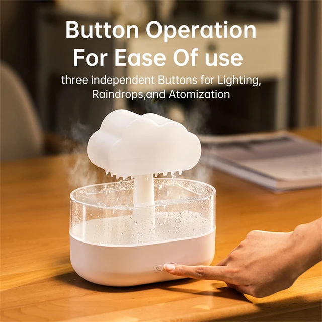 Humidificateur d'air en forme de nuage de pluie, veilleuse avec son de  goutte d'eau et lumière LED pour 7 documents, diffuseur d'huiles  essentielles d'aromathérapie - AliExpress