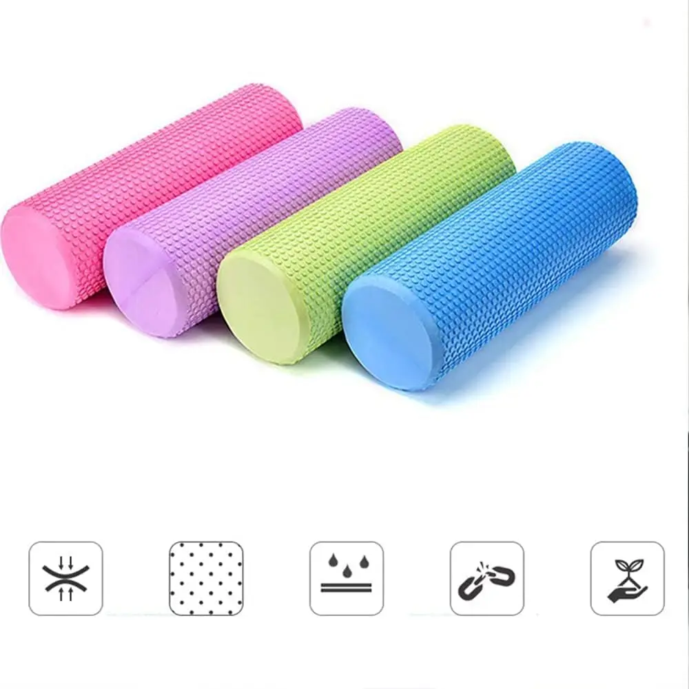 (Random Color ) Mini Yoga Foam Roller Gym Fitness Back Roller Pilates Yoga Exercise Muscle Massage Roller Eva Yoga Block