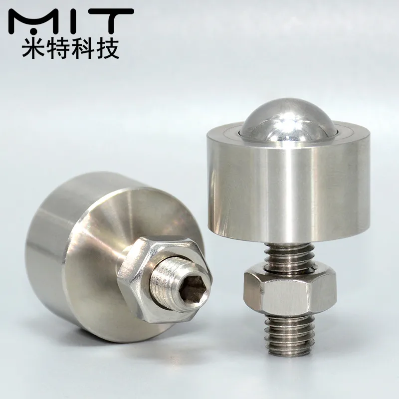 MT185 1pcs All Stainless Steel Conveyor Roller Plunger Ball Transfer Units with Thread and Lock Nut dia 12  16  19 25 31