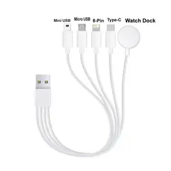 Versatile 5 - in - 1 Magnetic Charging Cable - 0.3m (WHITE)