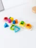 5 Sets Geometric Shape Sorting Stacking Toys, Early Learning Color & Shape Recognition Matching Toys 4