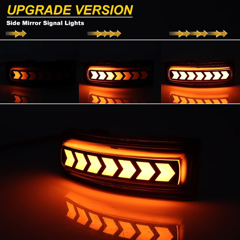 2pcs For Jeep Renegade Arrow Dynamic LED Turn Signal Sequential Blinker Mirror f