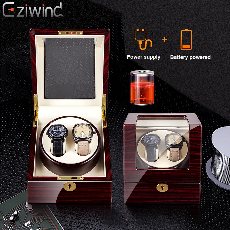 

Double Watch Winder With Super Quiet Motor, 4 Rotation Mode Setting, Flexible Plush Pillow Fit Lady and Man Watches