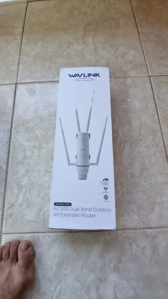Wavlink AC1200 Високомощен Безжичен WiFi Репитер за открито, Водоустойчив, С двубандов рутер и антена за дълъг обхват 5G - Модел 2024 photo review