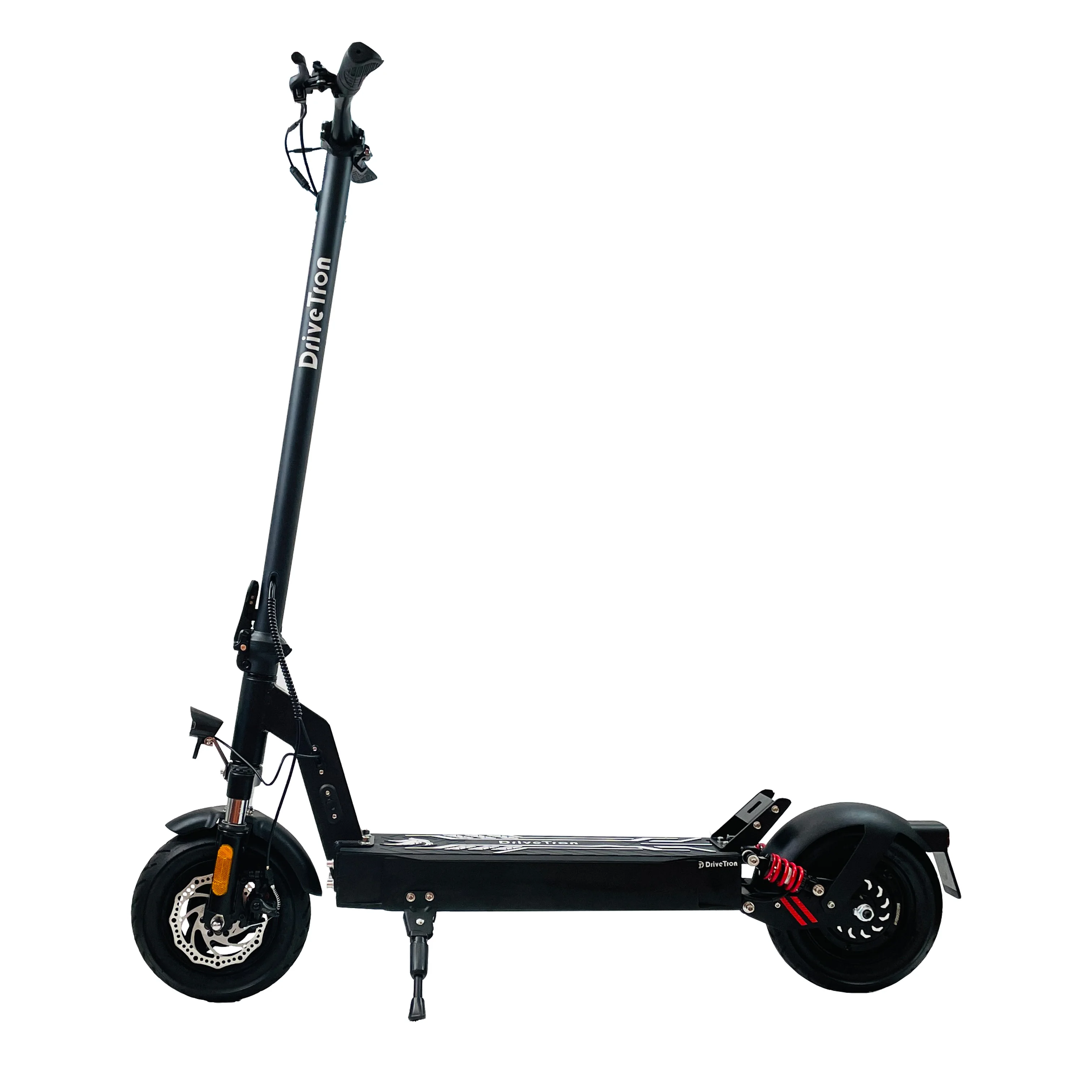 DriveTron DT08 Electric Scooter for Adult Front and Rear Spring Shock Absorption EABS & Front Disc Brake Rear Wheel Drive