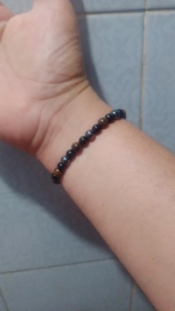 Triple Protection Bracelet: Tiger’s Eye, Obsidian & Hematite photo review