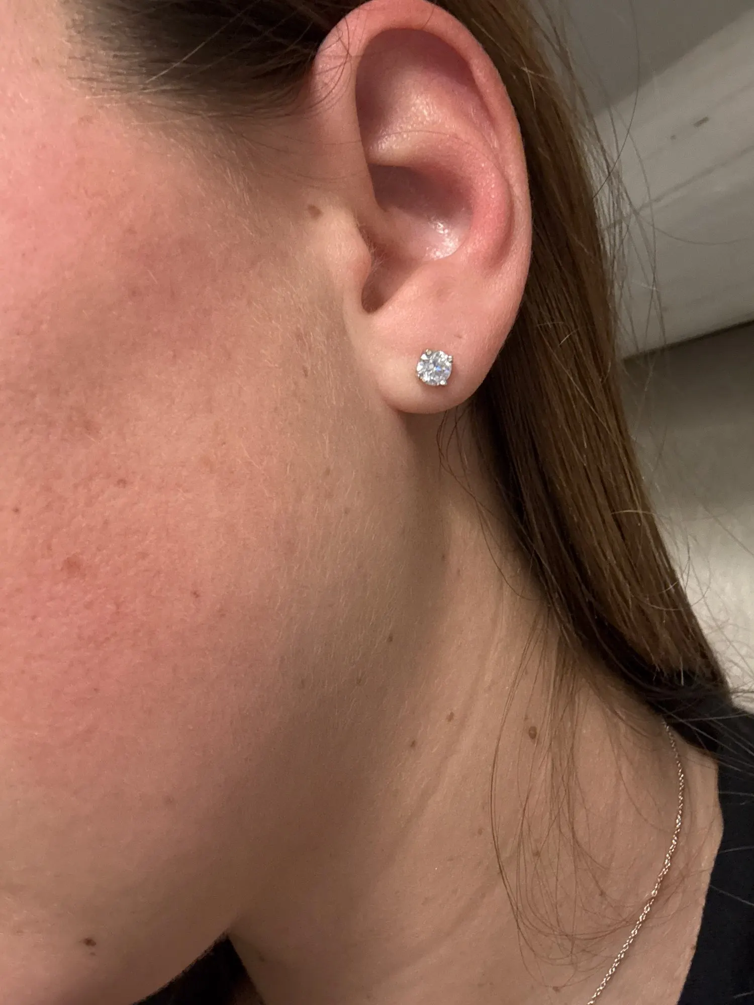 Moissanite Ear Stud Earrings photo review