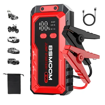 BSMOOM 7000A Avviatore di emergenza per auto Big Power Bank Batteria per auto Booster 12V Dispositivo di avviamento per auto per Benzina 9.0L Diesel 8.0L