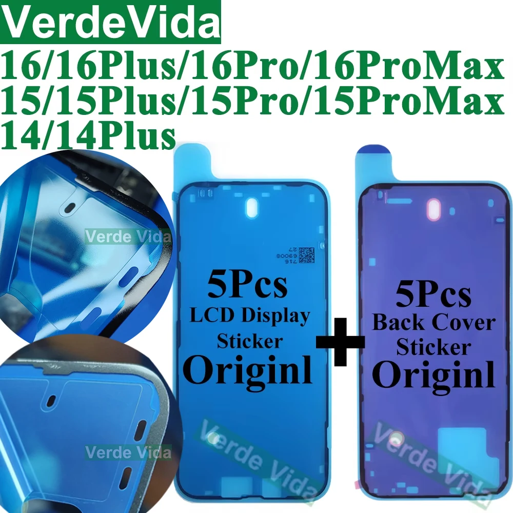 Back Cover Waterproof Seal Sticker 10pcs for iPhone 15 Pro Max 16 14 Plus Back Frame Bezel Display Adhesive LCD Screen Frame waterproof stickers,display adhesive sticker,phone adhesive stickers,waterproof seal stickers