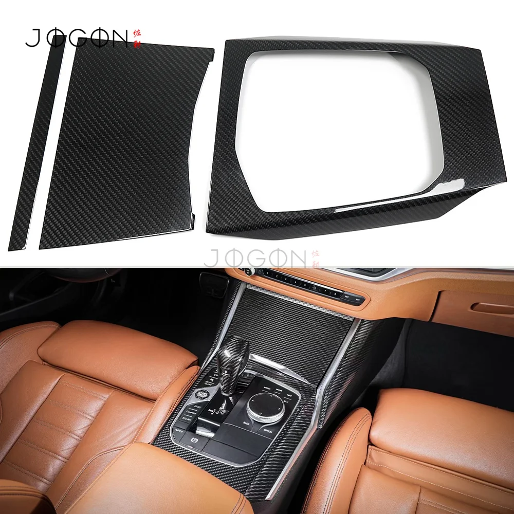 BMW 3 4 시리즈 G20 G21 G22 G28 G23 G42 320i 325i 330i용 RHD LHD 드라이 카본 센터 콘솔 기어 변속 패널 내장 트림 스틱