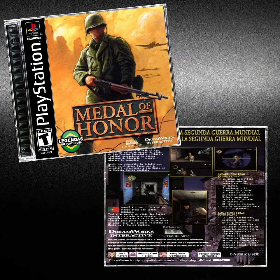 MEDAL OF HONOR PLATINUM JEU COMPLET PS1 PLAYSTATION 1