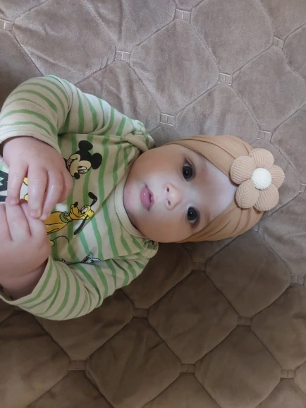 Cute Floral Nylon Baby Headband photo review