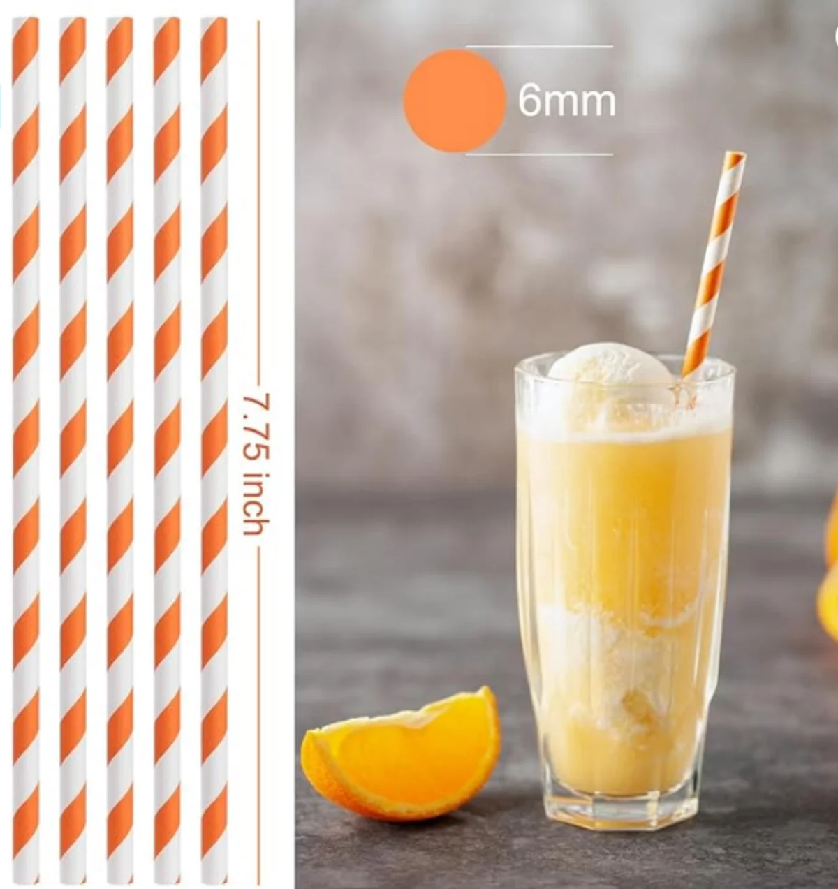 Biodegradable Paper Straws Bulk Assorted Rainbow Colors Striped Drinking Straws for Juice shakes Cocktail Coffee Soda Milkshakes