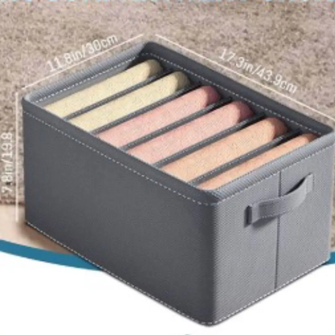 2PZ Caja de almacenamiento con compartimentos gruesos para Jeans y suéteres