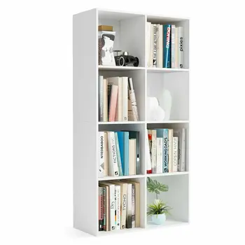 Homfa 8 Compartment Bookcase Cube Shelf Storage Rack 1