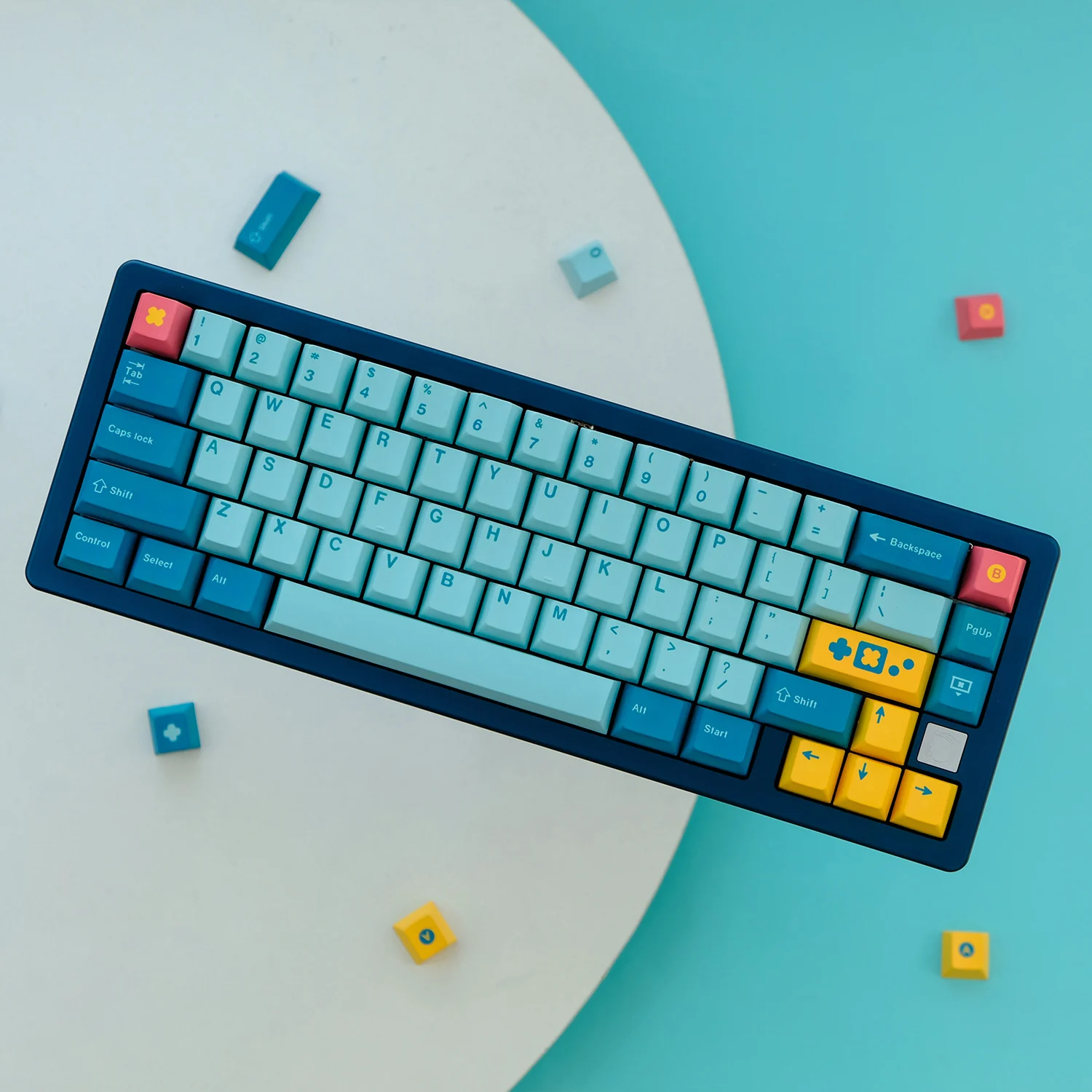 Chaves Gmk Retrocast Keycaps Cereja Perfil Pbt Tintura Sublimação Teclado Mecânico para mx Switch com 6.26u 7u Spaceba 134 - Imagem 3
