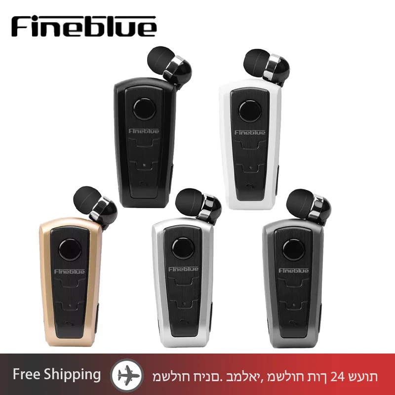Auricolare Bluetooth Fineblue F910 | Cavo Retrattile | Vibrazione Chiamate | Cancellazione Rumore | Nero - Foto 6