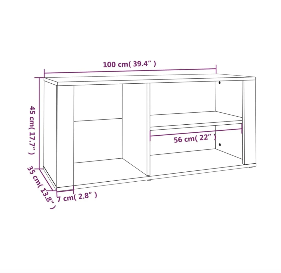 Mueble zapatero blanco de madera 100x35x45 cm armario para zapatos