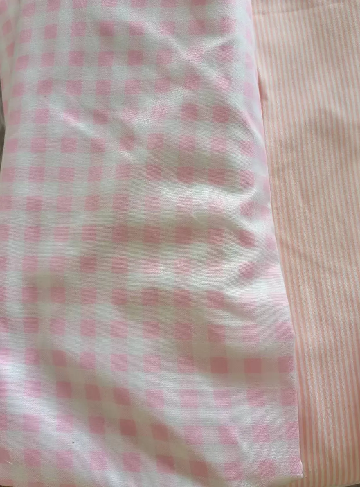 Cozy Pink Plaid Bedding Set, customer photo
