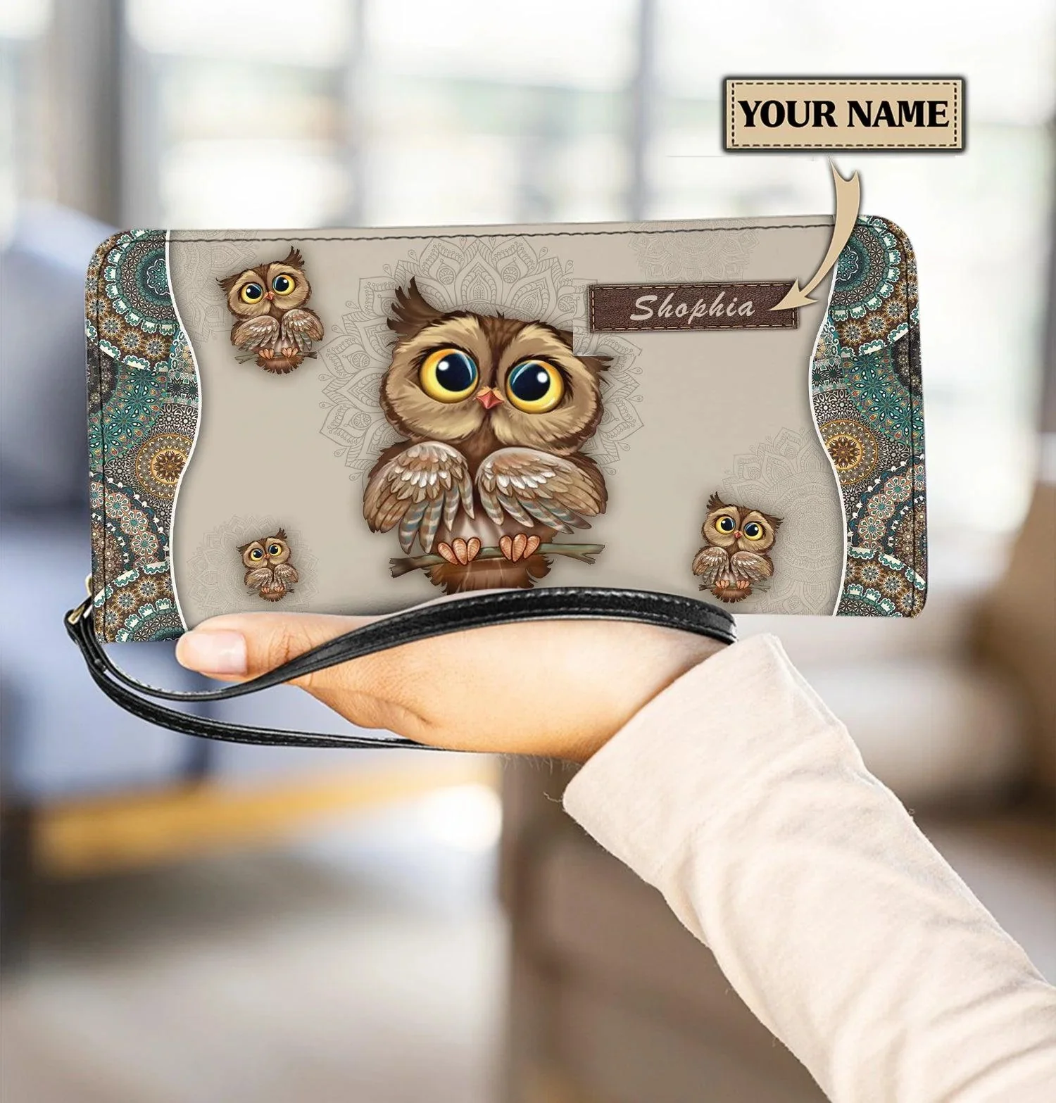 Owl wristlet shop
